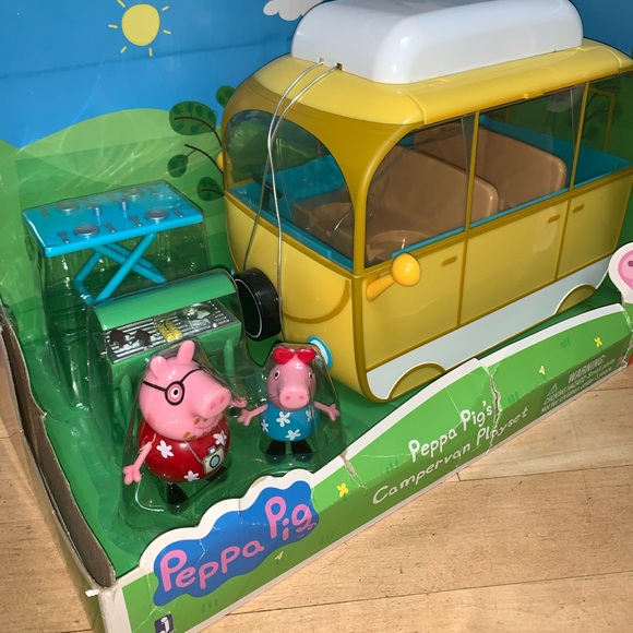 Peppa Pig Campervan camping camper van camp Playset Daddy Pig figurine toy set - Picture 3 of 5